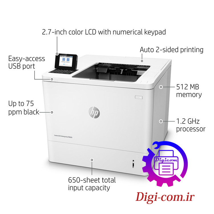 پرینتر تک کاره لیزری M 608 dn اچ پی HP M 608 dn Laser Printer
